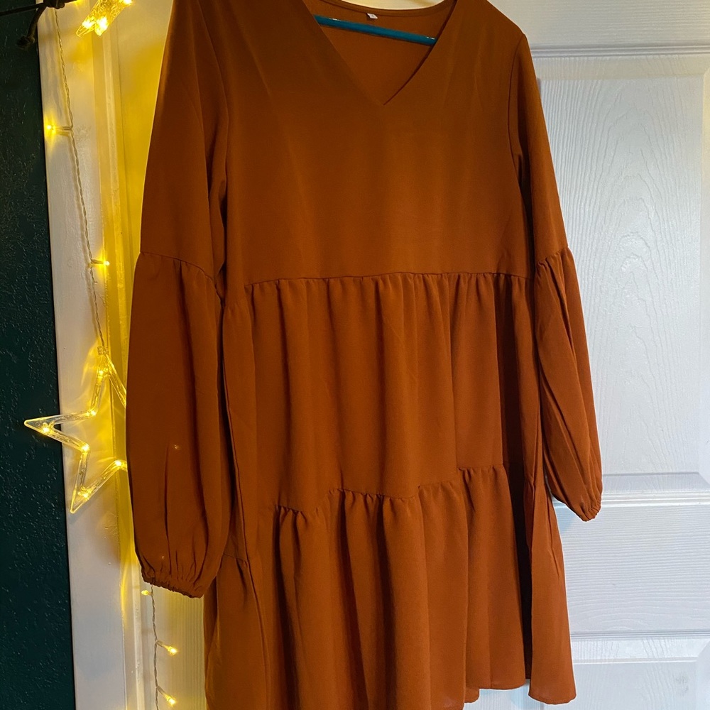 Burnt Orange Tunic Dress